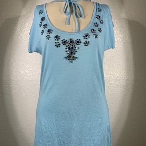 Two Ten by Johnny Was Swarovski Tillam Tee M NWT